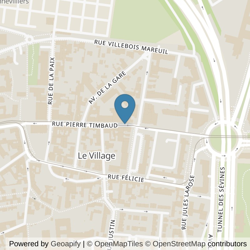 Map: location of Basic-Fit Gennevilliers Allée des Barbanniers 7 24/7 in Gennevilliers