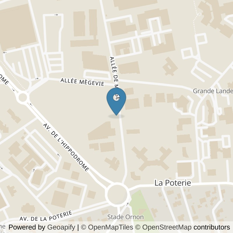 Map: location of Basic-Fit Gradignan Allée de Mégévie 24/7 in Gradignan