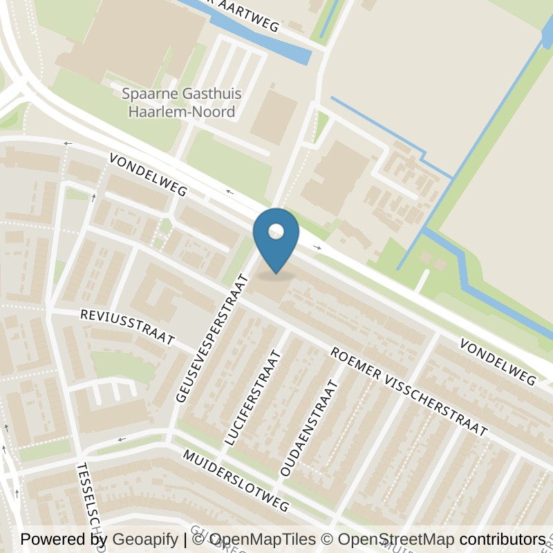 Map: location of Basic-Fit Haarlem Vondelweg 24/7 in Haarlem