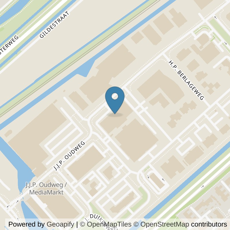 Map: location of Basic-Fit Heerhugowaard J.J.P. Oudweg 24/7 in Heerhugowaard