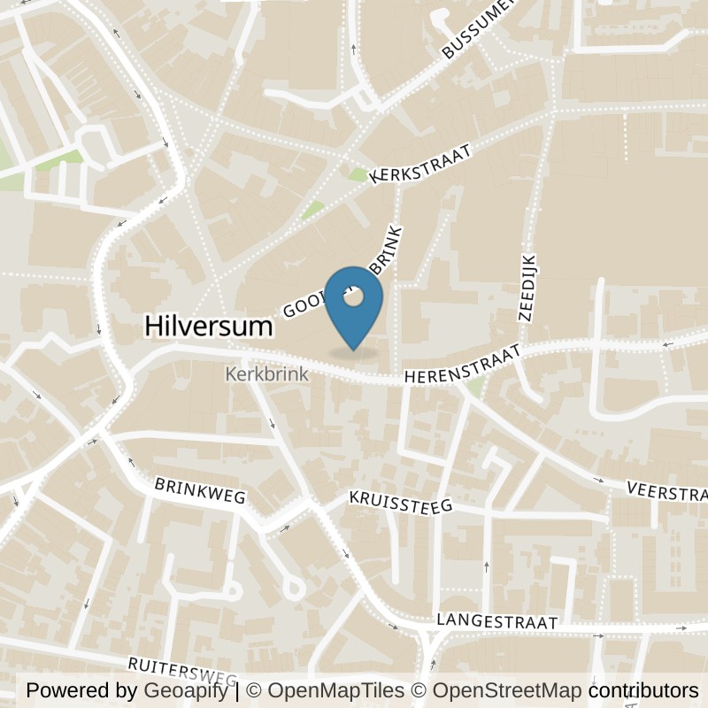 Map: location of Basic-Fit Hilversum Herenstraat 24/7 in Hilversum