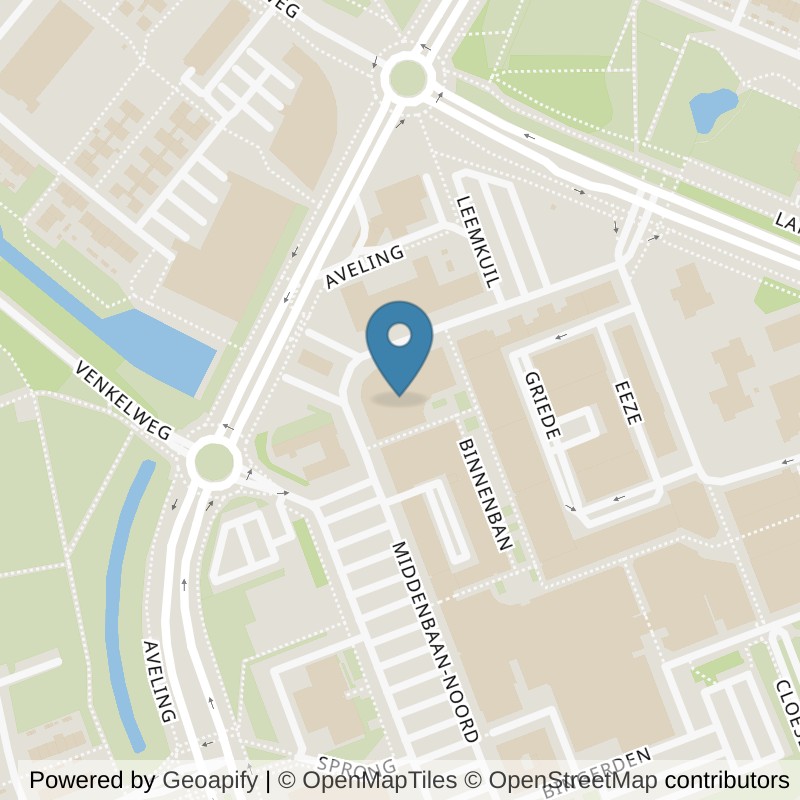 Map: location of Basic-Fit Hoogvliet Middenbaan-Noord 24/7 in Hoogvliet