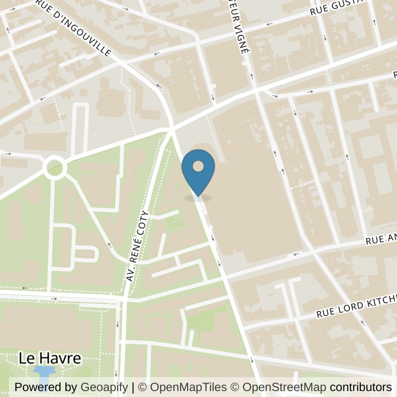 Map: location of Basic-Fit Le Havre Espace coty 22 rue casimir perier in Le Havre