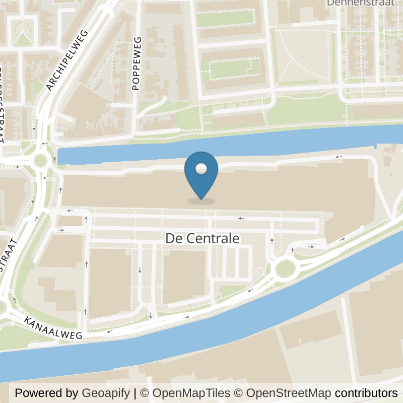Map: location of Basic-Fit Leeuwarden De Centrale in Leeuwarden