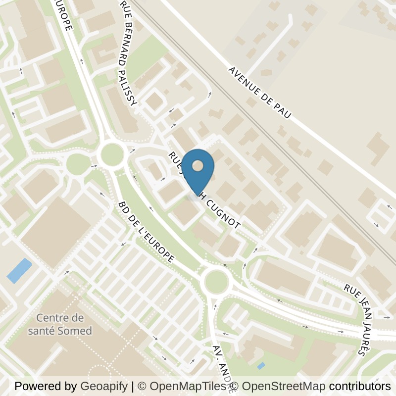 Map: location of Basic-Fit Lescar Rue Joseph Cugnot 24/7 in Lescar