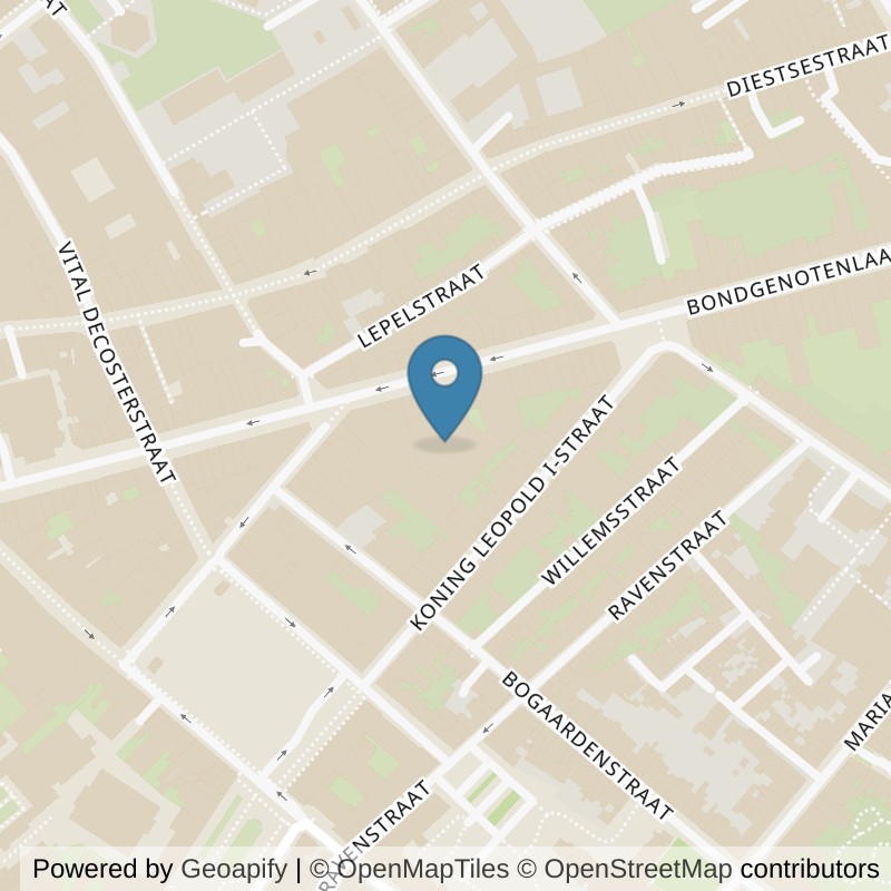 Map: location of Basic-Fit Leuven Bondgenotenlaan in Leuven