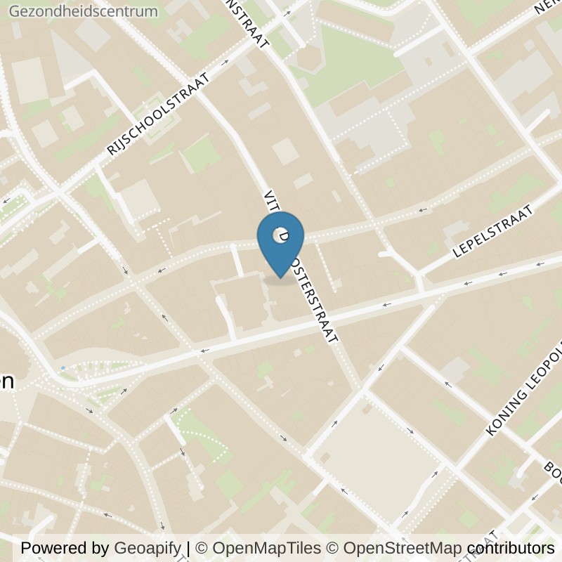 Map: location of Basic-Fit Leuven Vital Decosterstraat 24/7 in Leuven