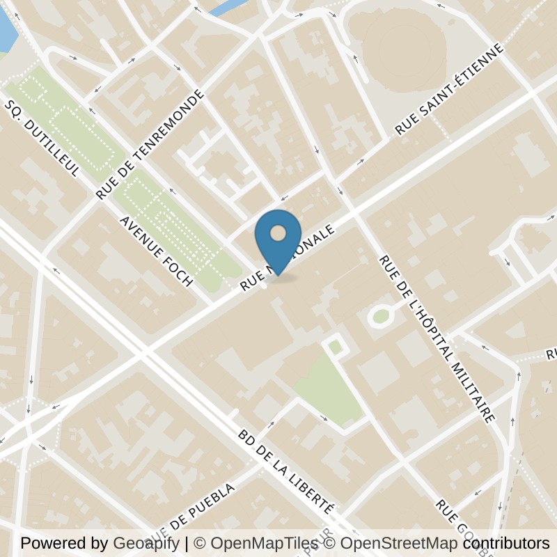 Map: location of Basic-Fit Lille Rue Nationale (85 Rue Nationale) in Lille