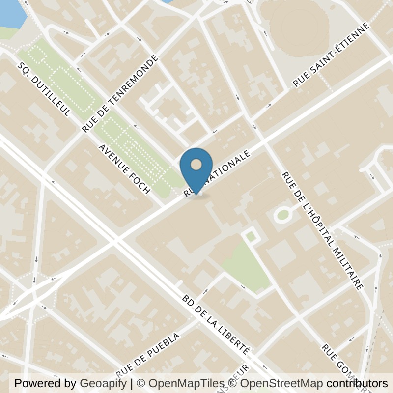 Carte : emplacement de Basic-Fit Lille Rue Nationale (89 Rue Nationale) à Lille