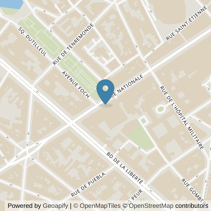 Carte : emplacement de Basic-Fit Lille Rue Nationale (93 Rue Nationale) à Lille