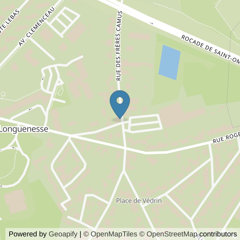 Map: location of Basic-Fit Longuenesse Rue des Frères Camus 6 24/7 in Longuenesse