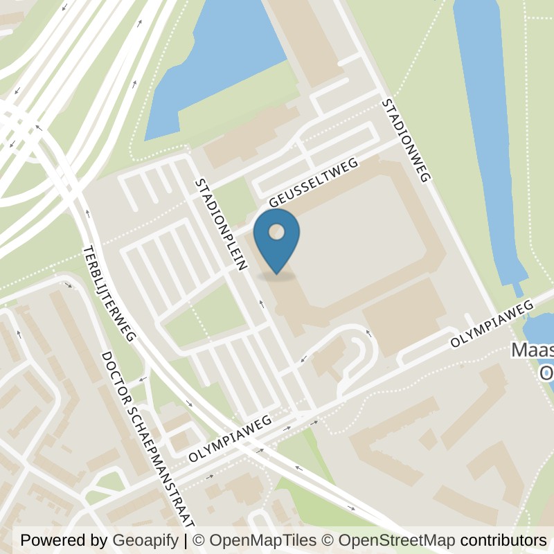 Map: location of Basic-Fit Maastricht Stadionplein 24/7 in Maastricht
