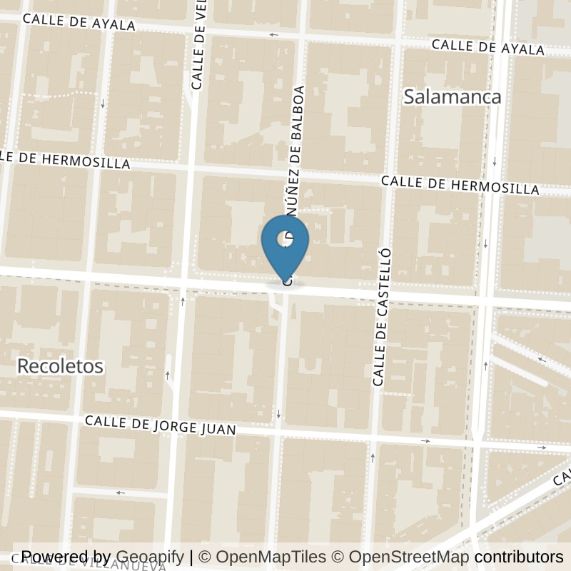 Map: location of Basic-Fit Goya Madrid in Madrid