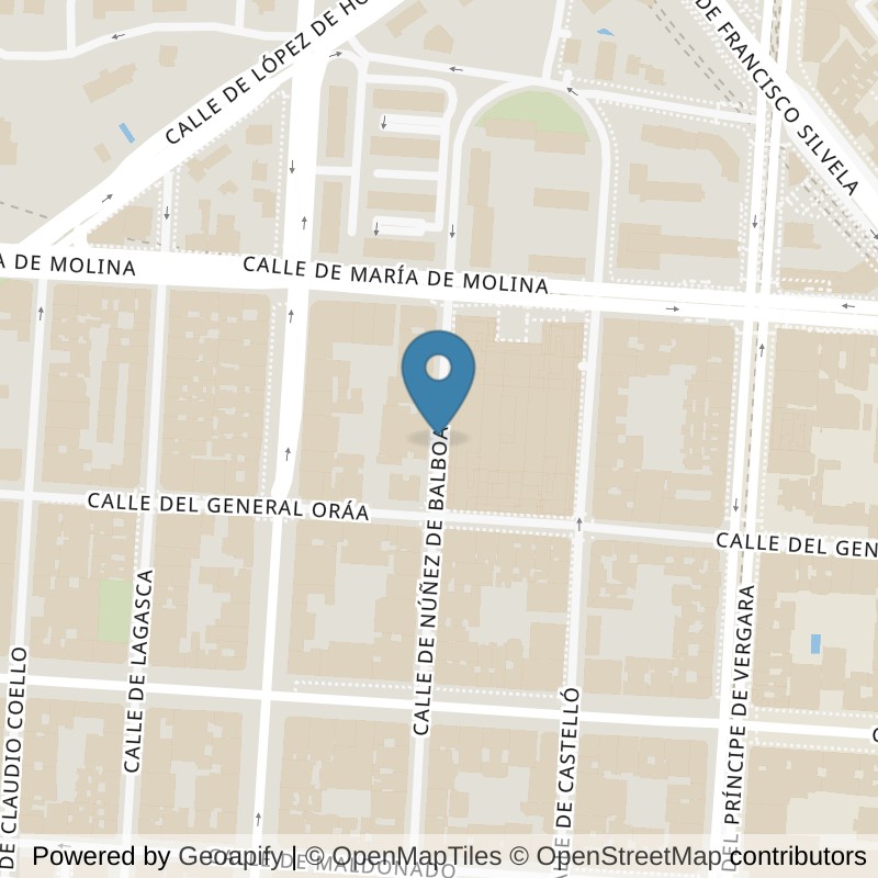 Map: location of Basic-Fit Núñez de Balboa Madrid in Madrid