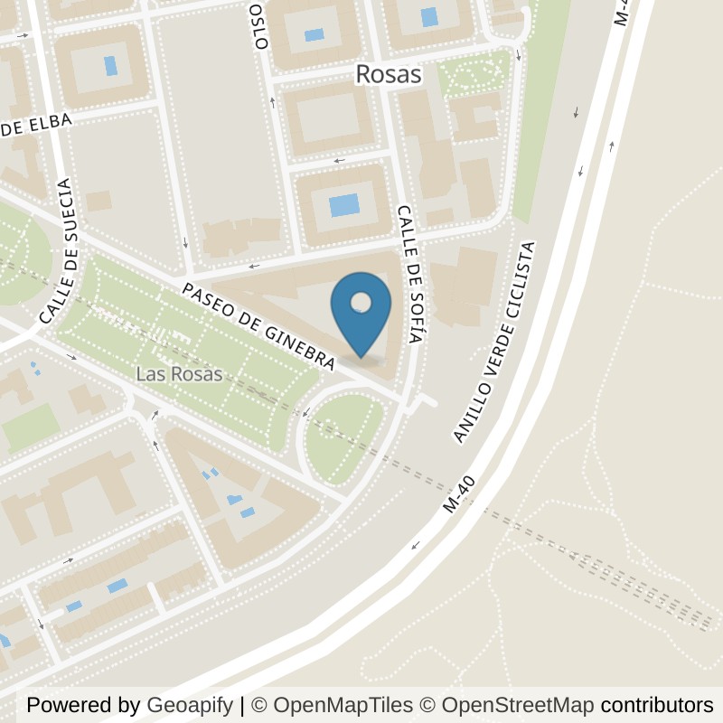 Map: location of Basic-Fit Paseo Ginebra Madrid in Madrid