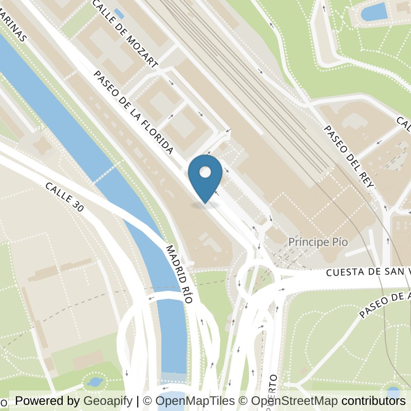 Map: location of Basic-Fit Paseo de la Florida Madrid in Madrid
