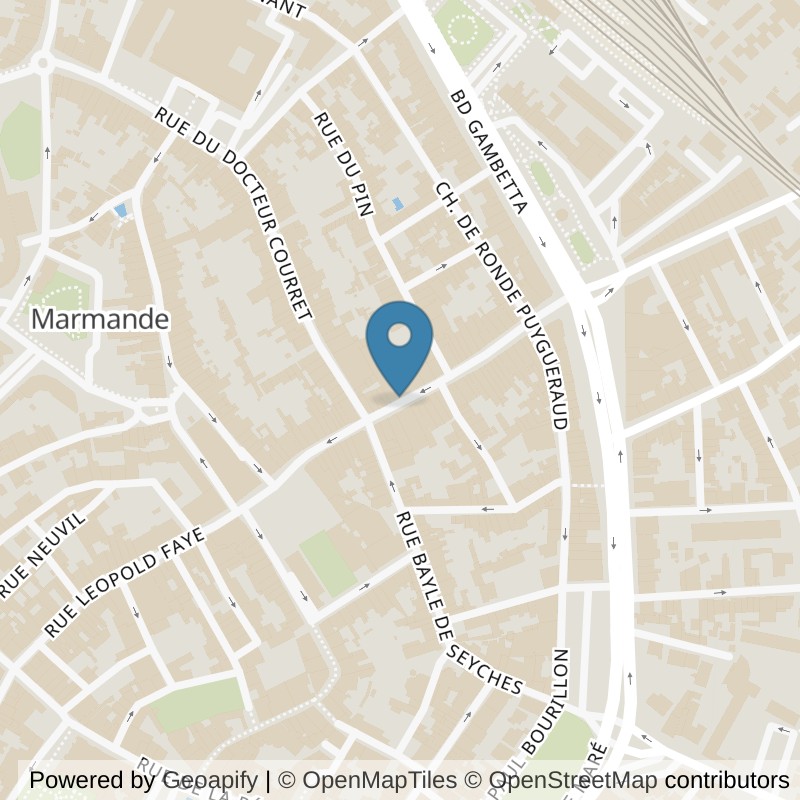 Map: location of Basic-Fit Marmande Rue Charles de Gaulle in Marmande