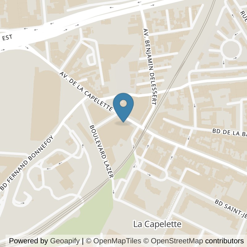 Map: location of Basic-Fit Marseille Avenue de la Capelette II 24/7 in Marseille