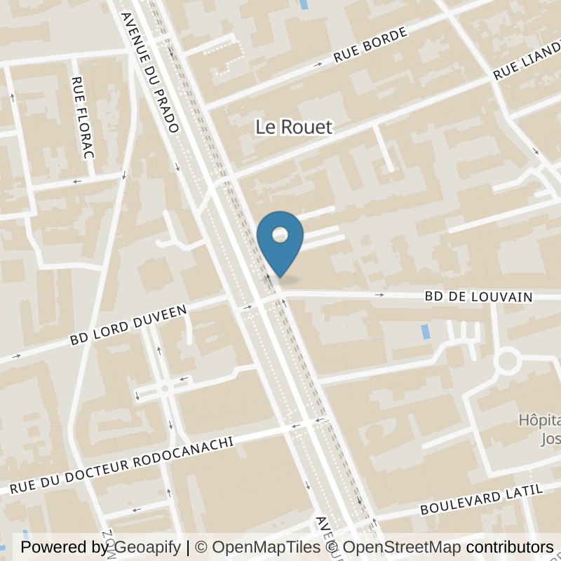 Map: location of Basic-Fit Marseille Avenue du Prado 205 in Marseille