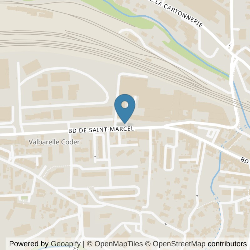 Map: location of Basic-Fit Marseille Boulevard de Saint-Marcel 24/7 in Marseille