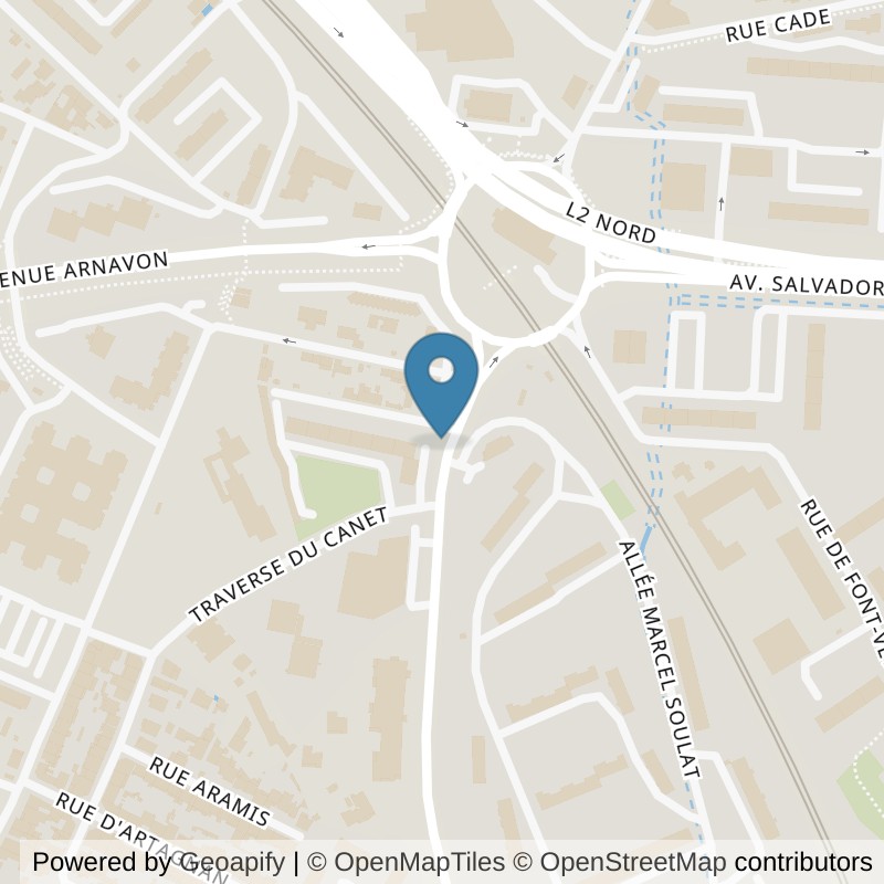 Map: location of Basic-Fit Marseille Chemin de Sainte-Marthe in Marseille