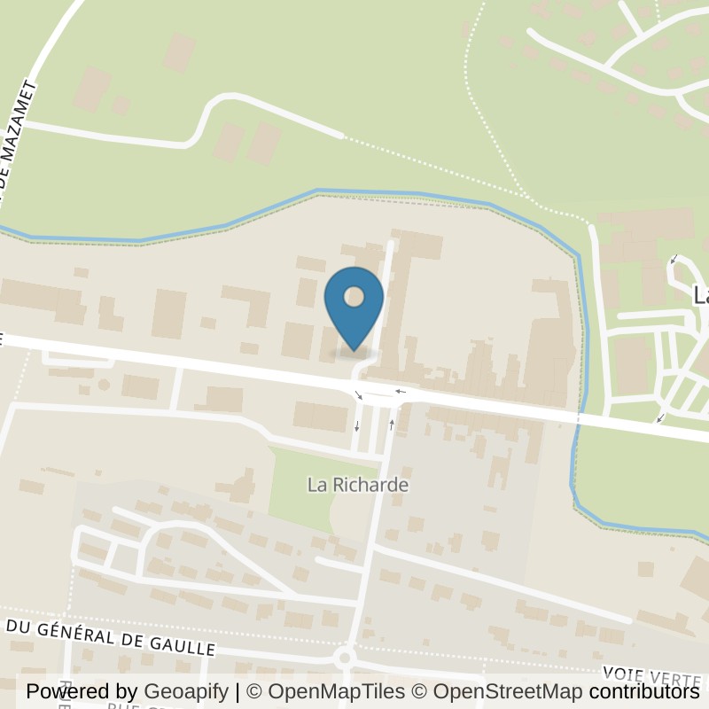 Map: location of Basic-Fit Mazamet La Richarde 0 in Mazamet