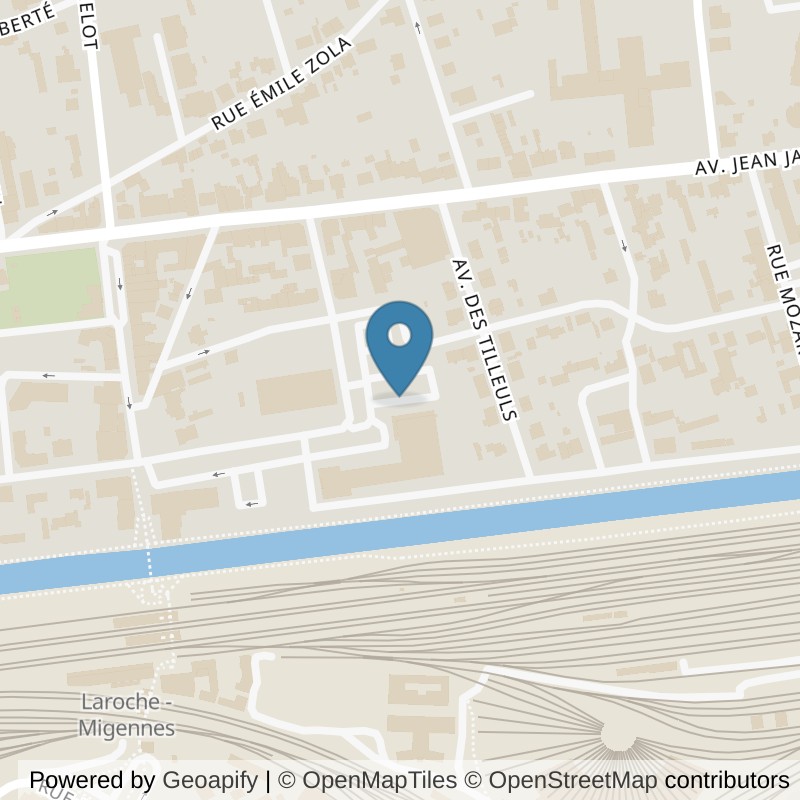Map: location of Basic-Fit Migennes Place du 19 Mars 1962 1962 in Migennes