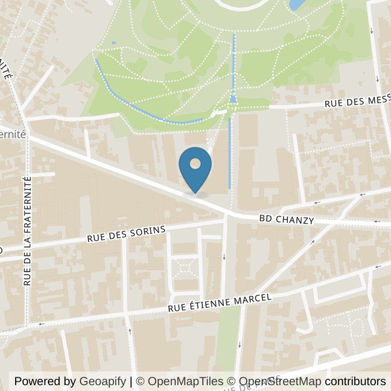 Map: location of Basic-Fit Montreuil Boulevard Chanzy in Montreuil