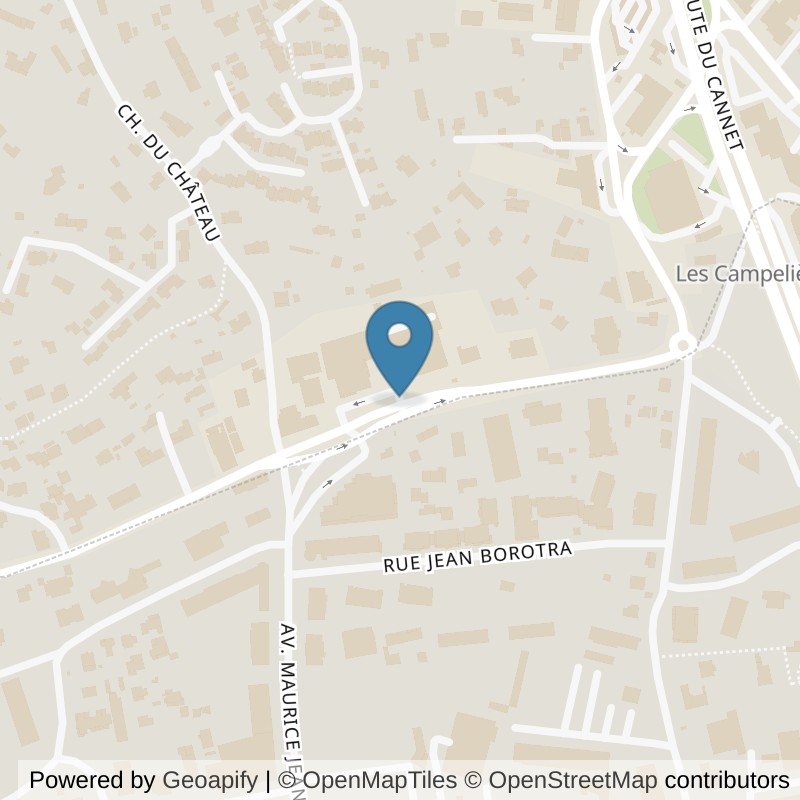 Map: location of Basic-Fit Mougins Chemin des Campelières in Mougins