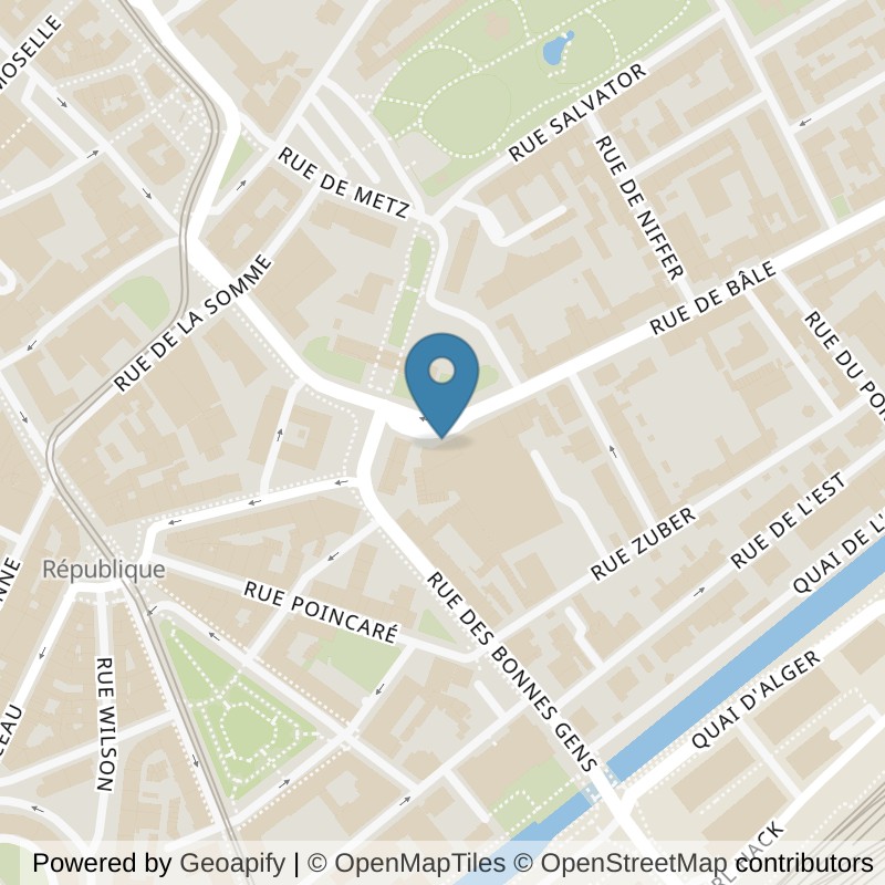 Map: location of Basic-Fit Mulhouse Rue de Bâle in Mulhouse