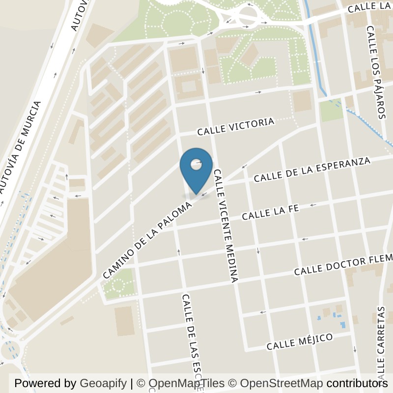 Map: location of Basic-Fit Camino de la Paloma 25 Murcia in Murcia