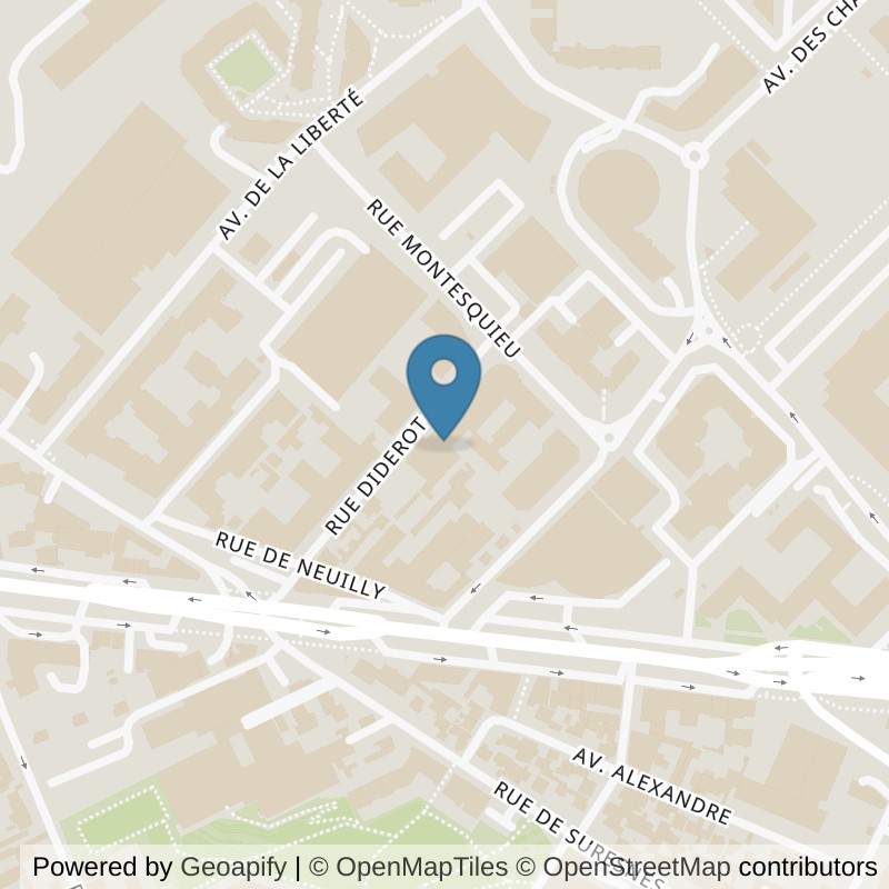Map: location of Basic-Fit Nanterre Rue Diderot 24/7 in Nanterre