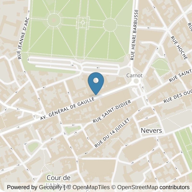 Map: location of Basic-Fit Nevers Avenue du Général De Gaulle in Nevers