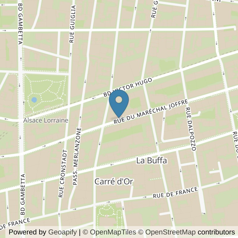 Map: location of Basic-Fit Nice Rue du Maréchal Joffre in Nice