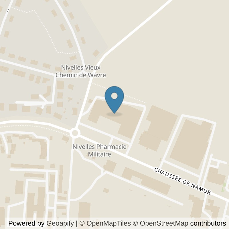 Map: location of Basic-Fit Nivelles Ch. De Namur 24/7 in Nivelles
