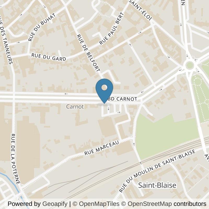 Map: location of Basic-Fit Noyon Boulevard Carnot 62 in Noyon