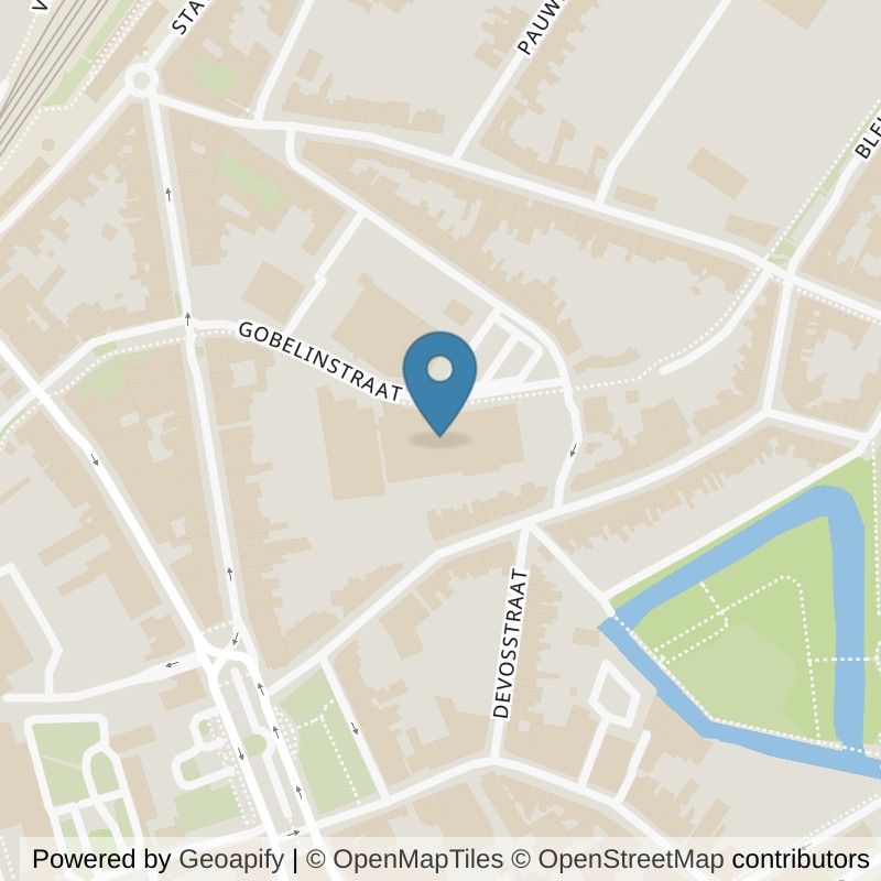 Map: location of Basic-Fit Oudenaarde Gobelinstraat 24/7 in Oudenaarde