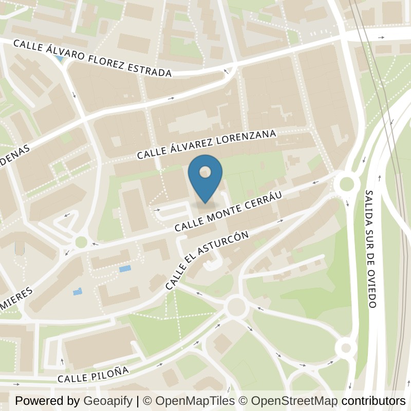 Map: location of Basic-Fit Calle Monte Cerrau Oviedo in Oviedo