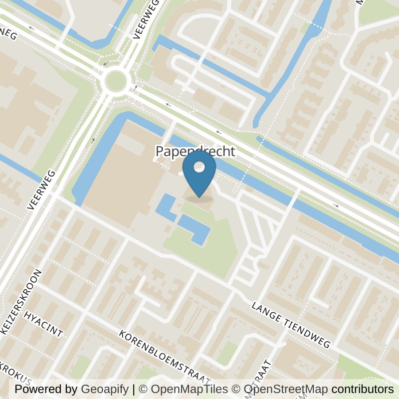 Map: location of Basic-Fit Papendrecht Burg. Keijzerweg 24/7 in Papendrecht