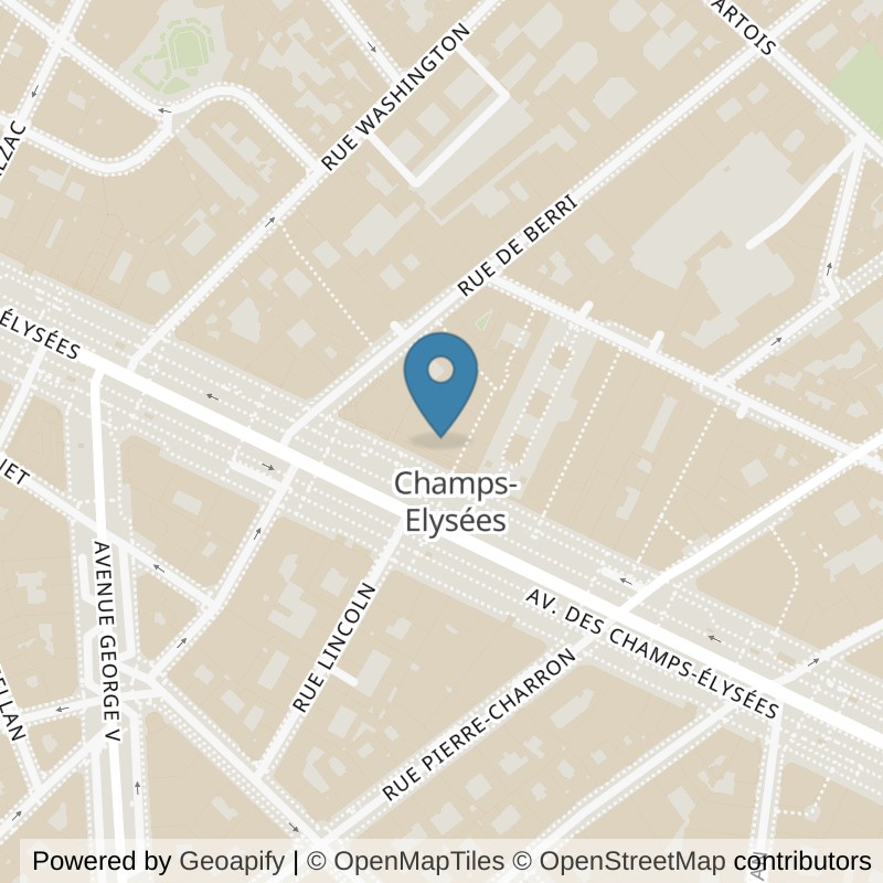 Map: location of Basic-Fit Paris Avenue des Champs-Élysées - Galerie des Champs in Paris