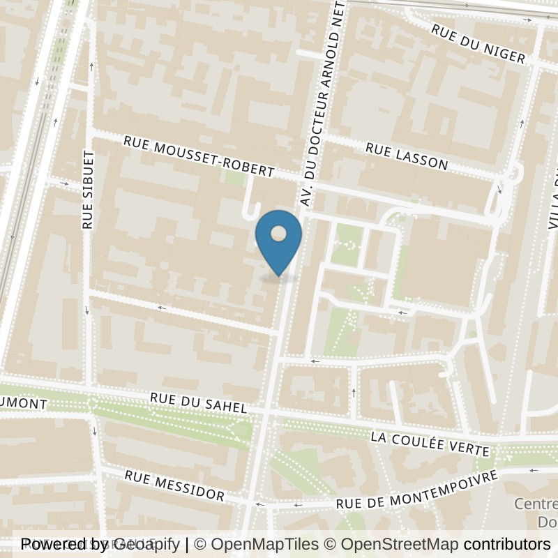 Map: location of Basic-Fit Paris Avenue du Docteur Arnold Netter in Paris
