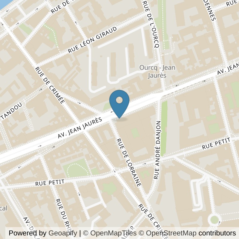 Map: location of Basic-Fit Paris Avenue Jean Jaurès 136 in Paris