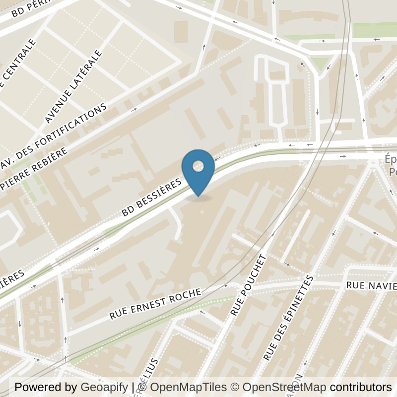 Map: location of Basic-Fit Paris 67-69 Boulevard Bessières 24/7 in Paris