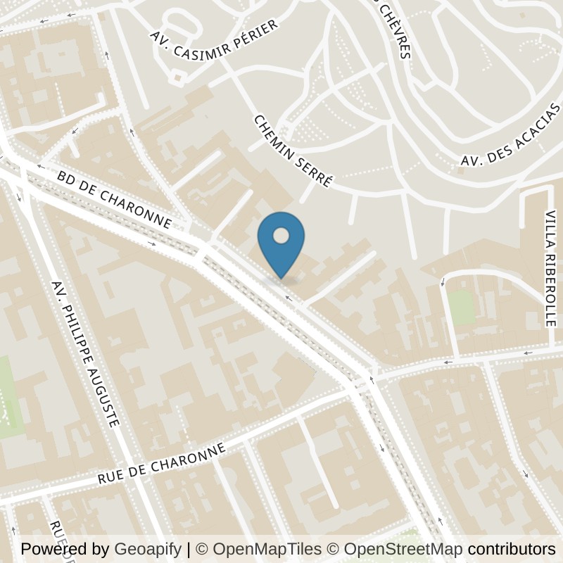 Map: location of Basic-Fit Paris Boulevard de Charonne 176 in Paris