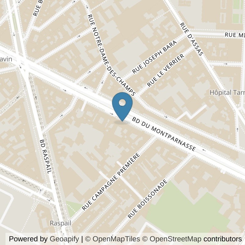 Map: location of Basic-Fit Paris Boulevard de Montparnasse 140 in Paris