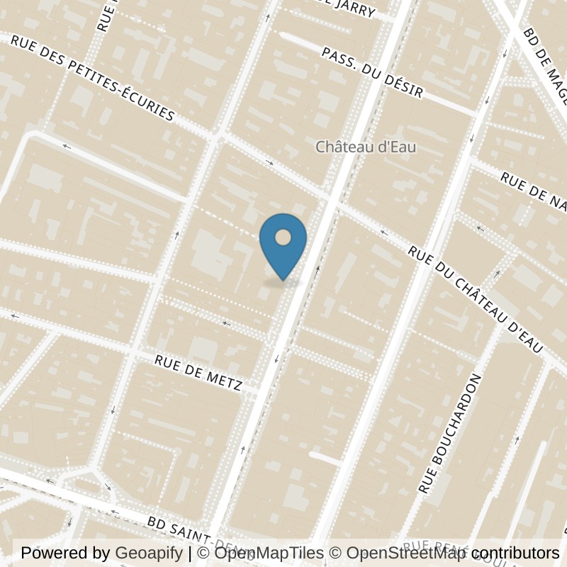 Map: location of Basic-Fit Paris Boulevard de Strasbourg in Paris