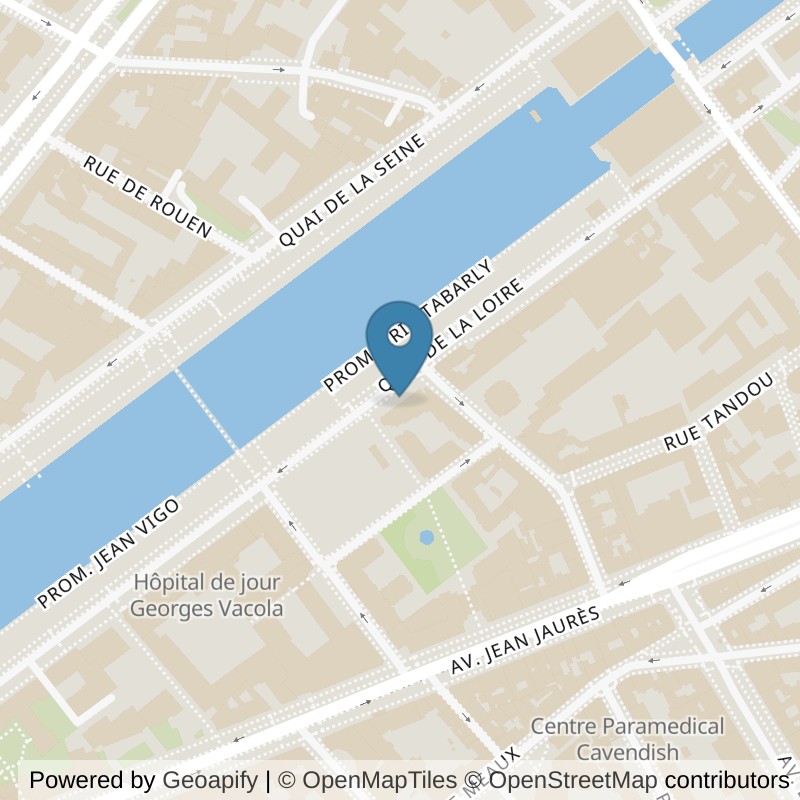 Map: location of Basic-Fit Paris Quai de la Loire in Paris