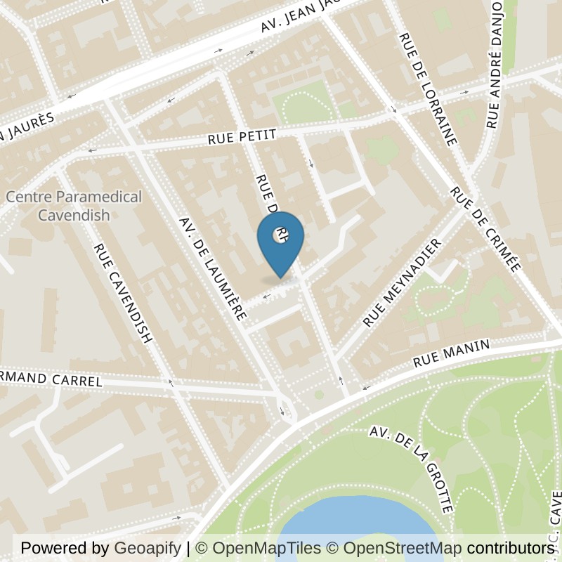 Map: location of Basic-Fit Paris bis rue André Dubois in Paris