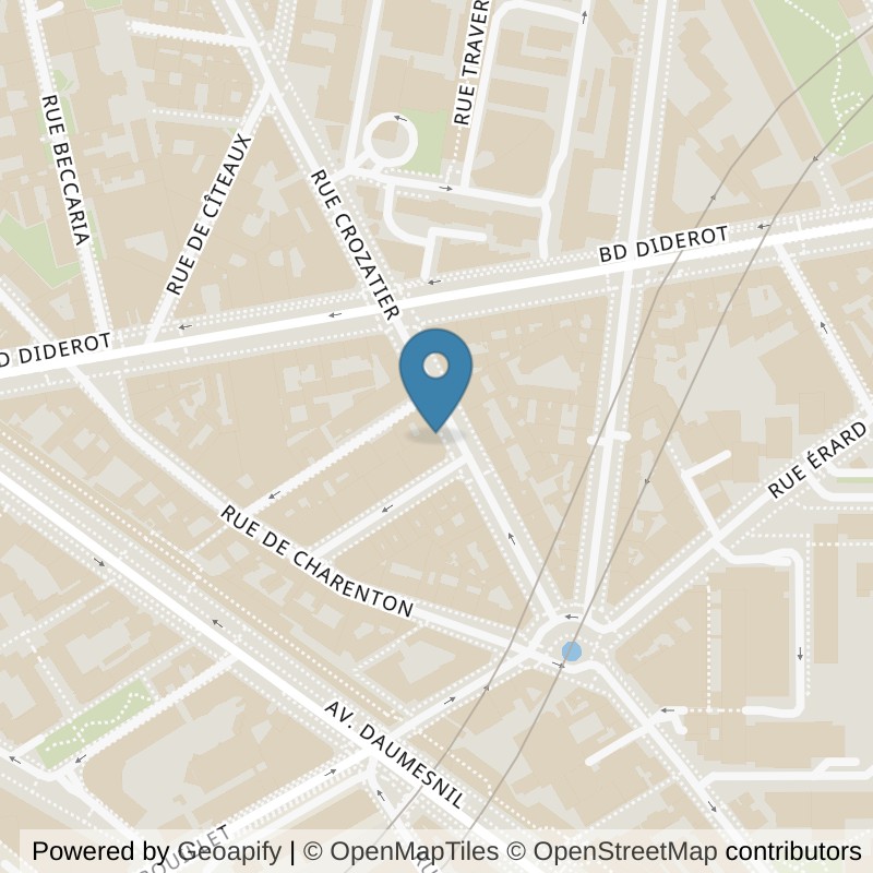 Map: location of Basic-Fit Paris Rue Crozatier in Paris
