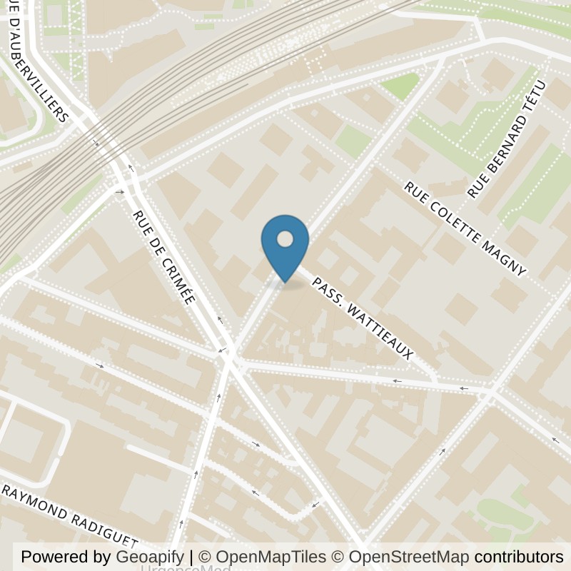 Map: location of Basic-Fit Paris Rue Curial in Paris